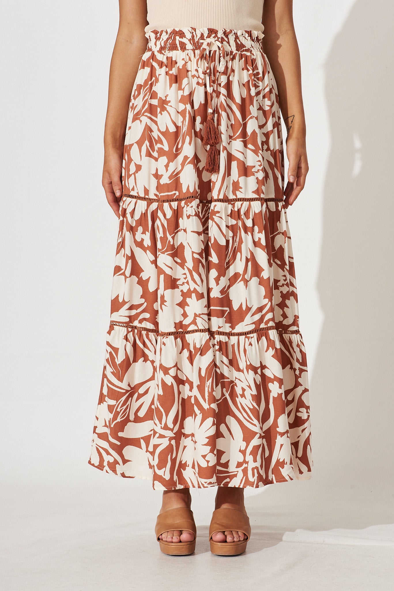 Floral maxi skirt au shop