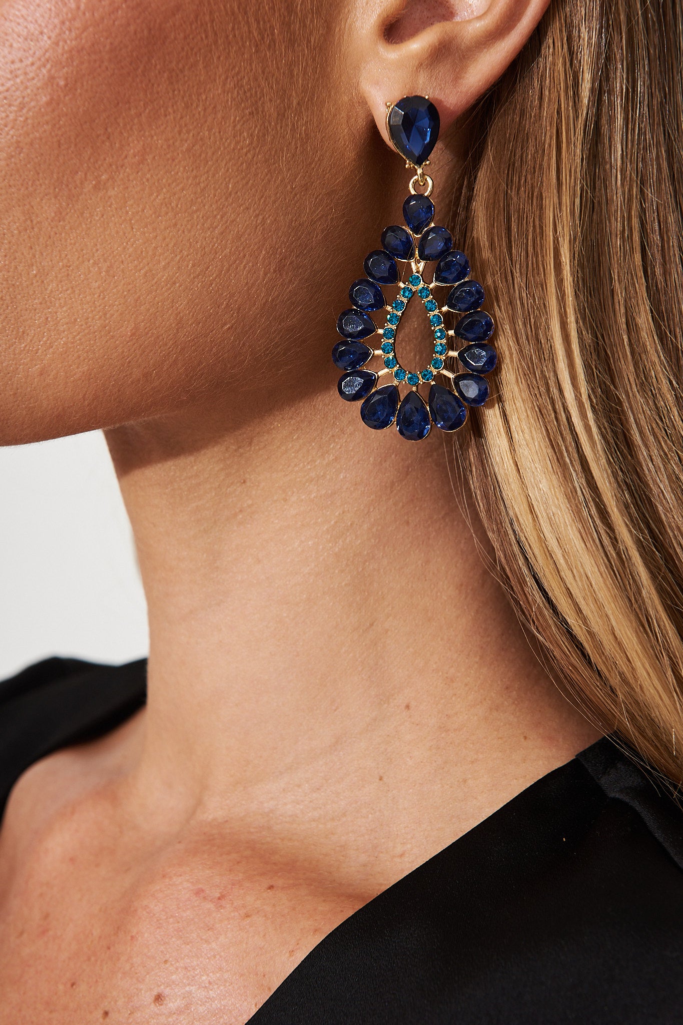 Navy earrings australia hot sale