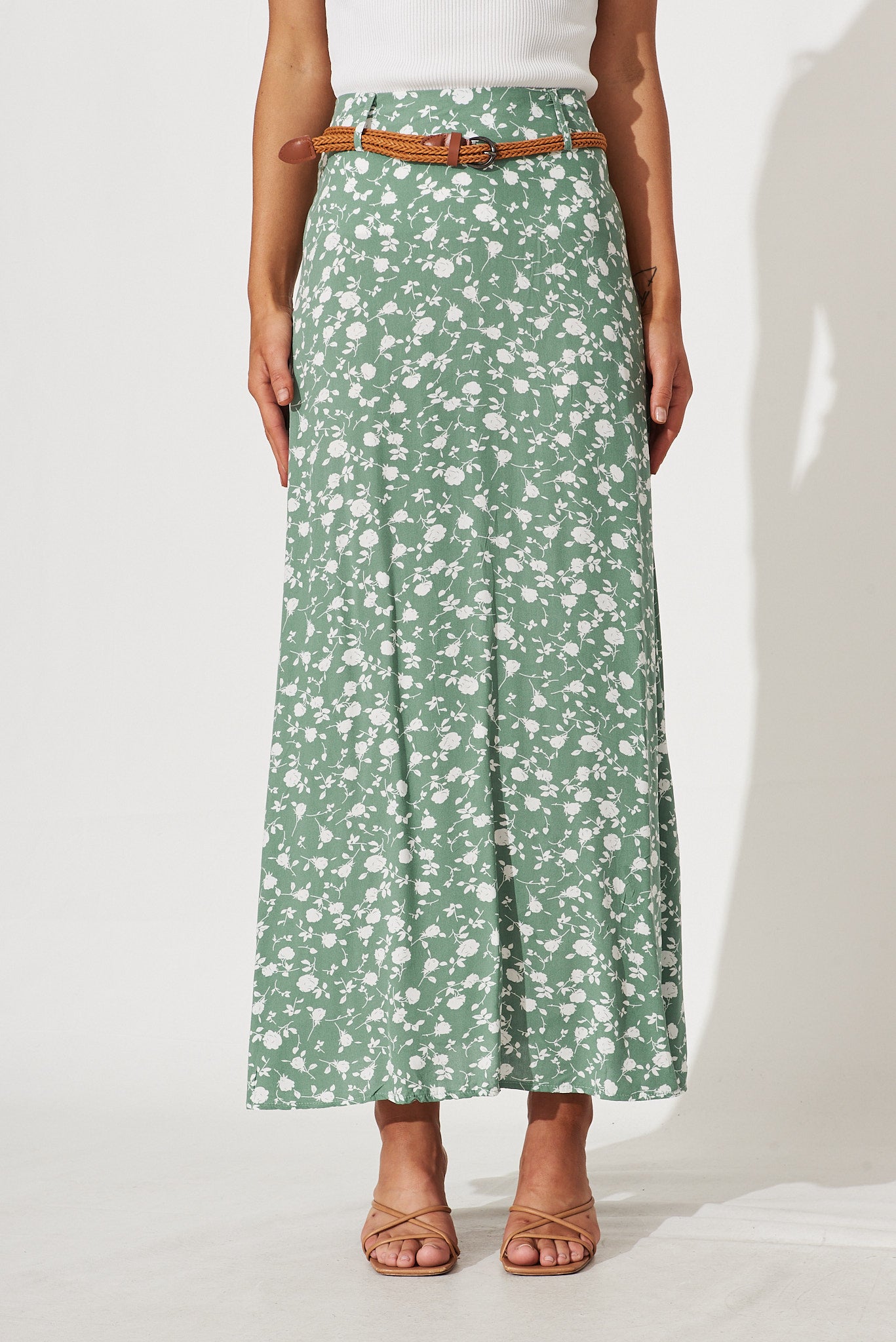 Josefine ribbed a-line midi skirt deals