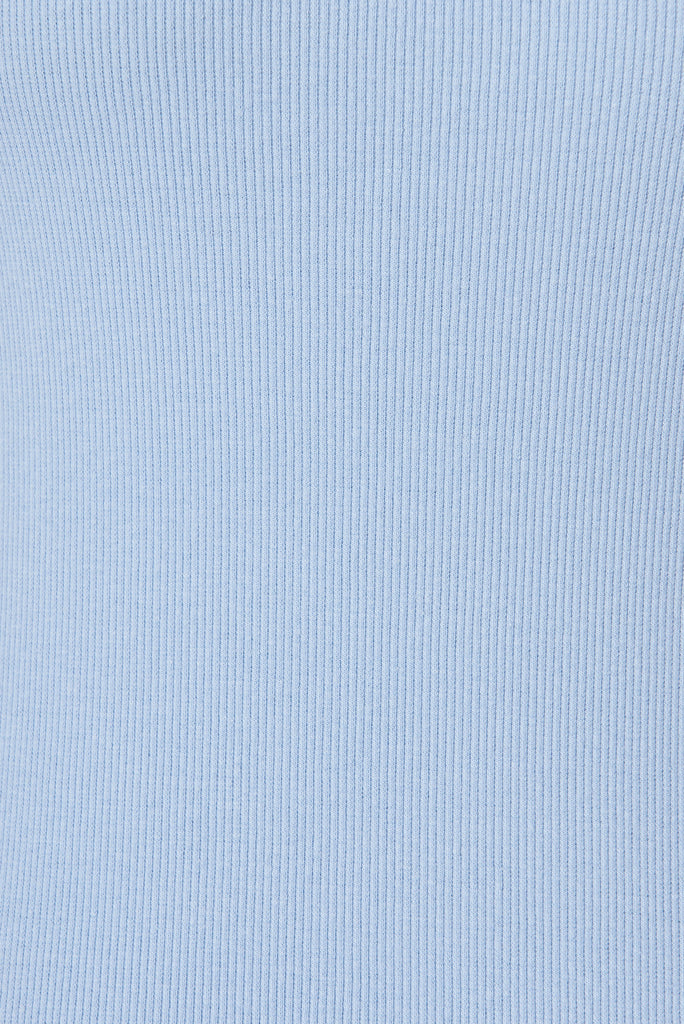 Equinox Top In Pale Blue Cotton Blend - fabric
