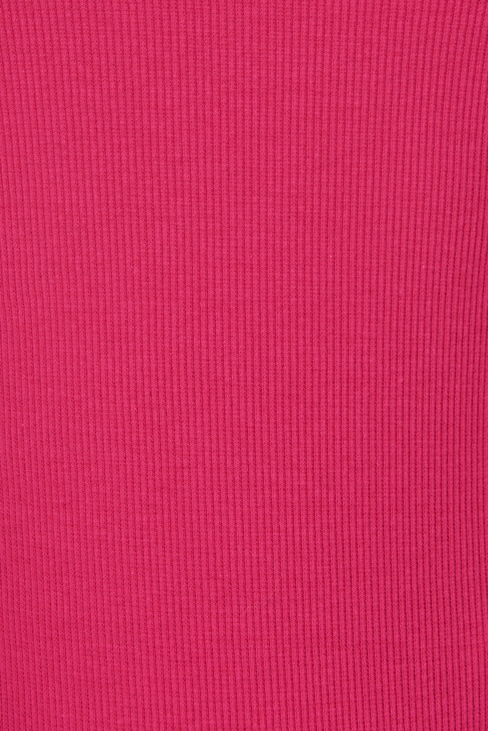 Equinox Top In Fuchsia Cotton Blend - fabric