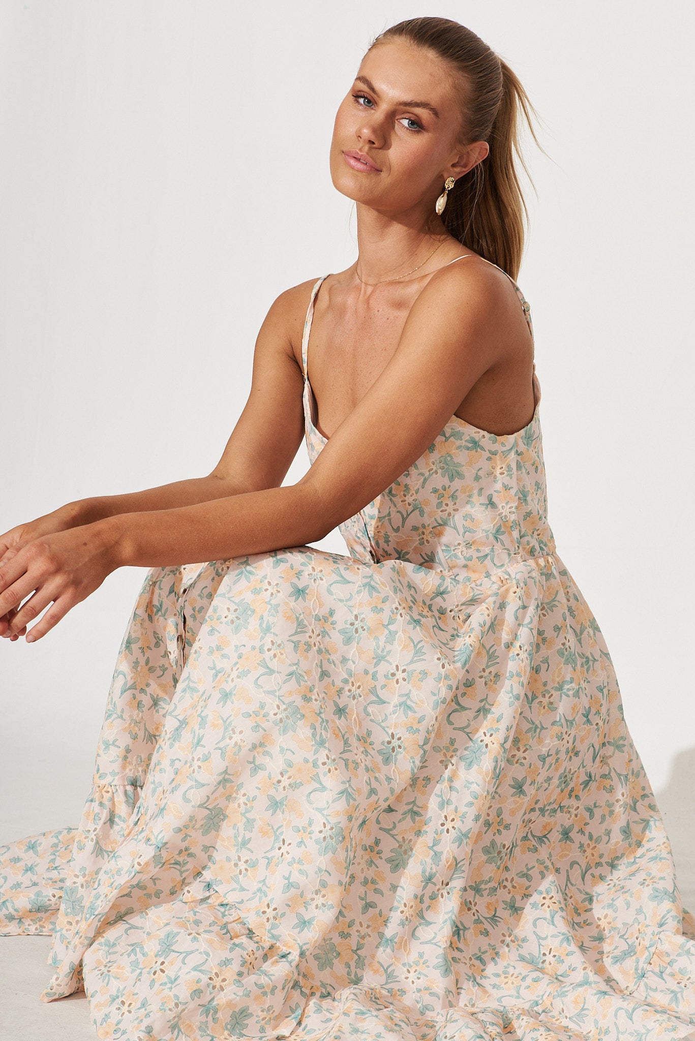 Floral cotton sundress cheap