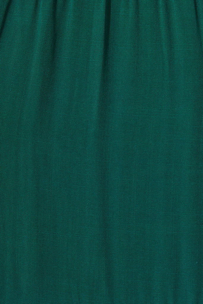 Kami Maxi Dress In Teal Bamboo Rayon - fabric