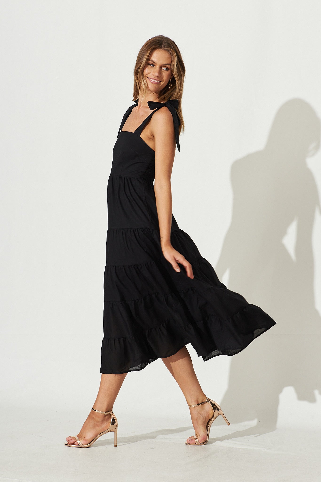 Black midi on sale sun dress