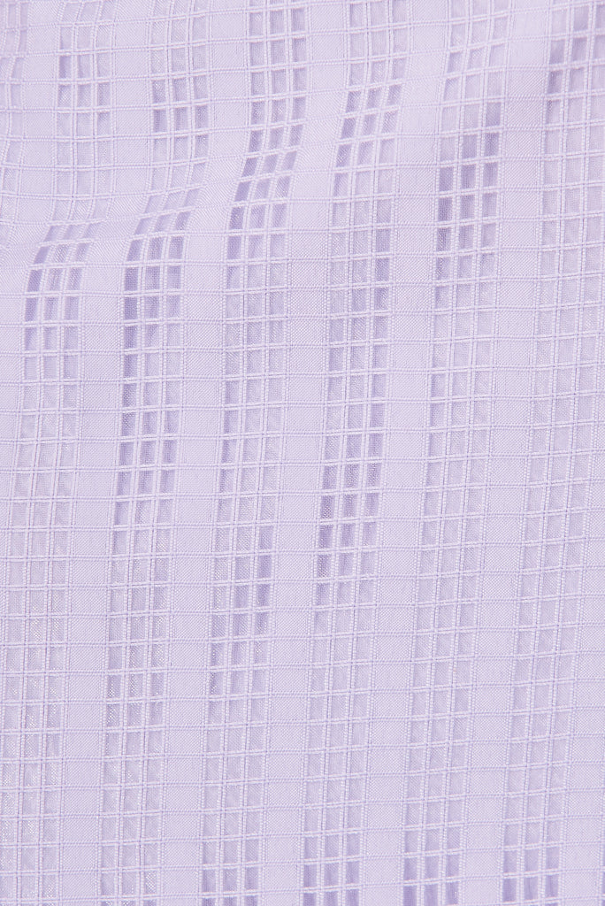 Fione Shirt Dress In Lilac Organza - fabric