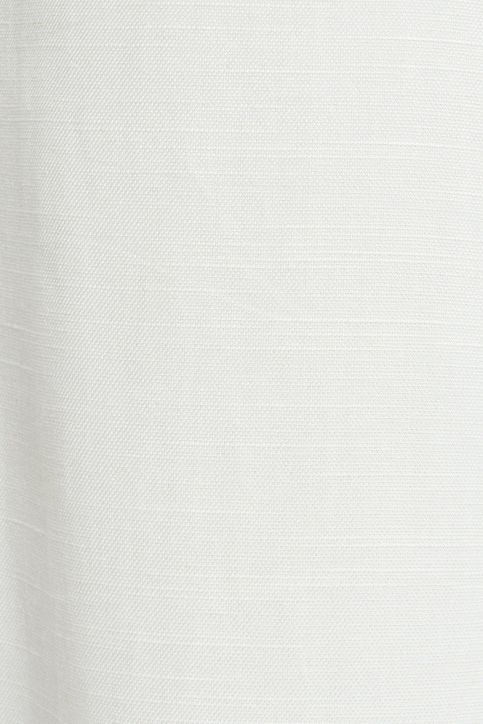 Legacy Pant In White Silk Linen Blend - fabric