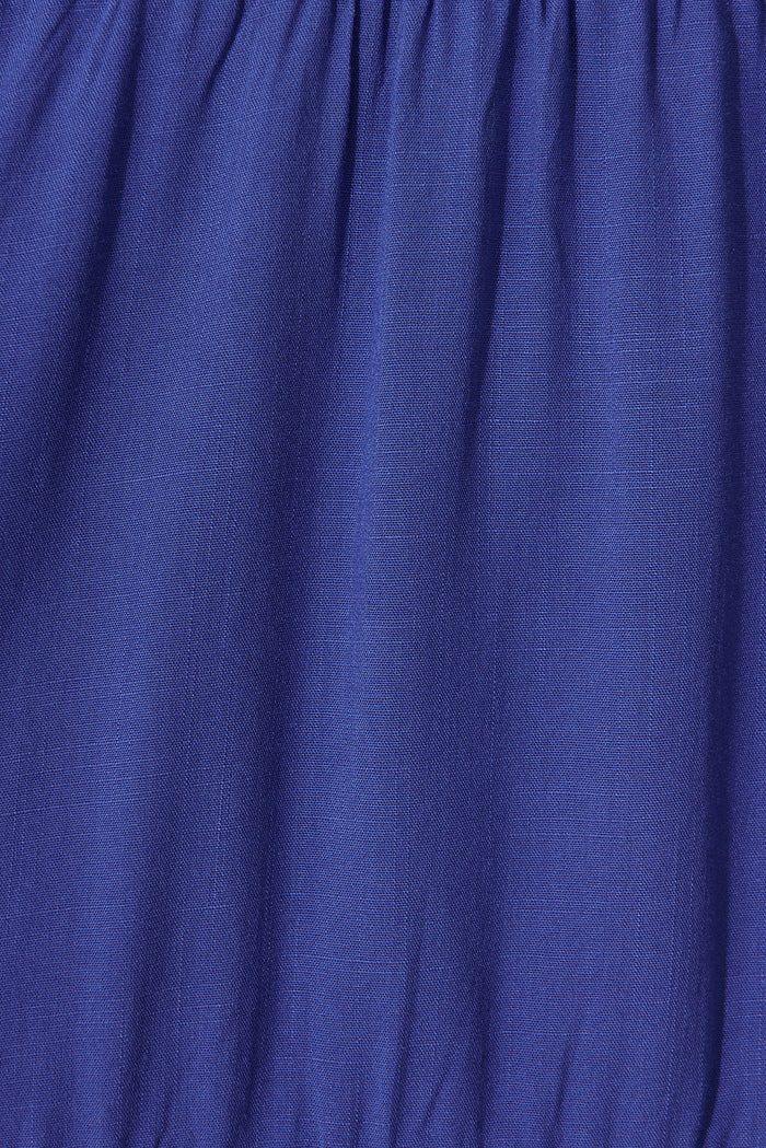 Benson Midi Dress In Blue Bamboo Rayon - fabric