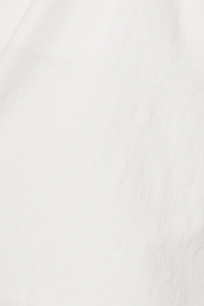 Joni Dress In White Cotton Blend - fabric