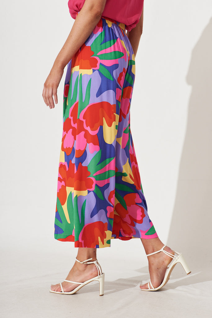 Sugary Pants In Bright Multi Print - side