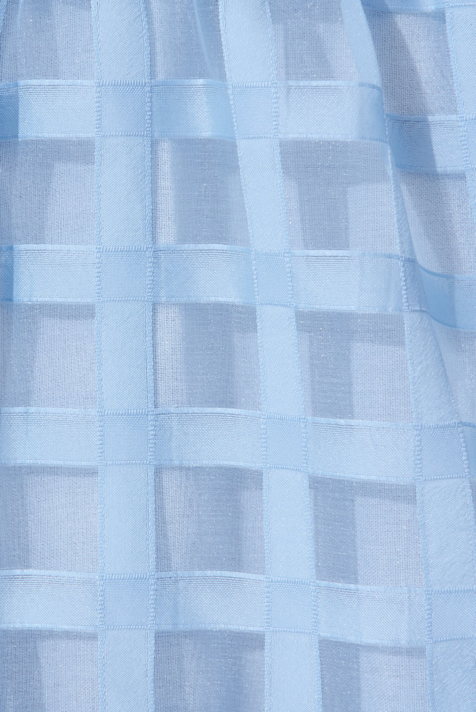 Kaitlyn Midi Dress In Sky Blue Organza - fabric