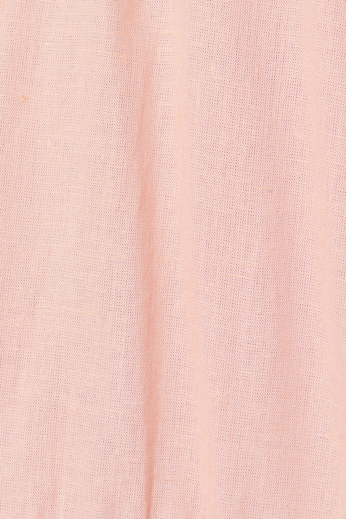 Aquarius Dress In Blush Linen Blend - fabric