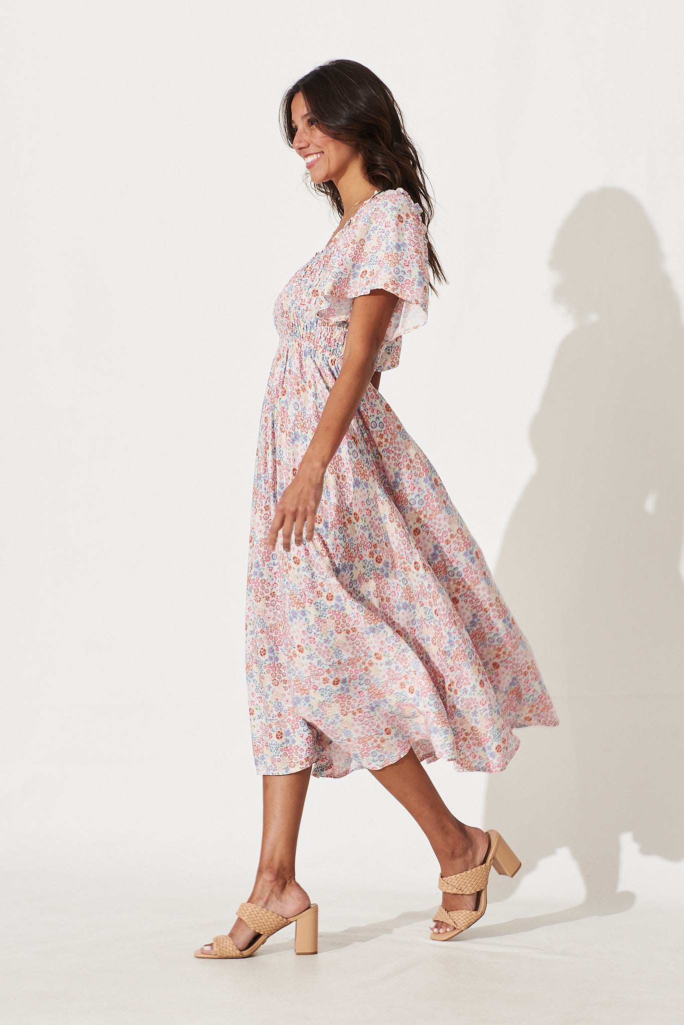 Ditsy dress midi new arrivals