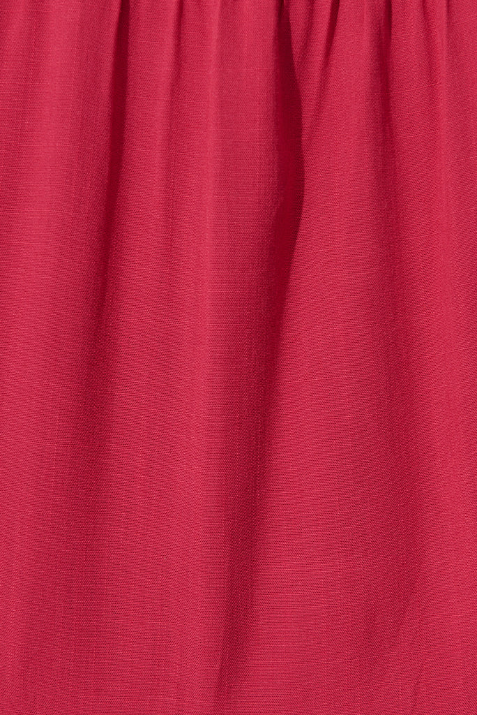 Kami Maxi Dress In Raspberry Bamboo Rayon - fabric