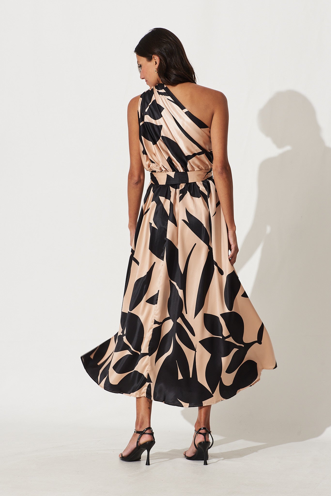 Midi dress one outlet shoulder