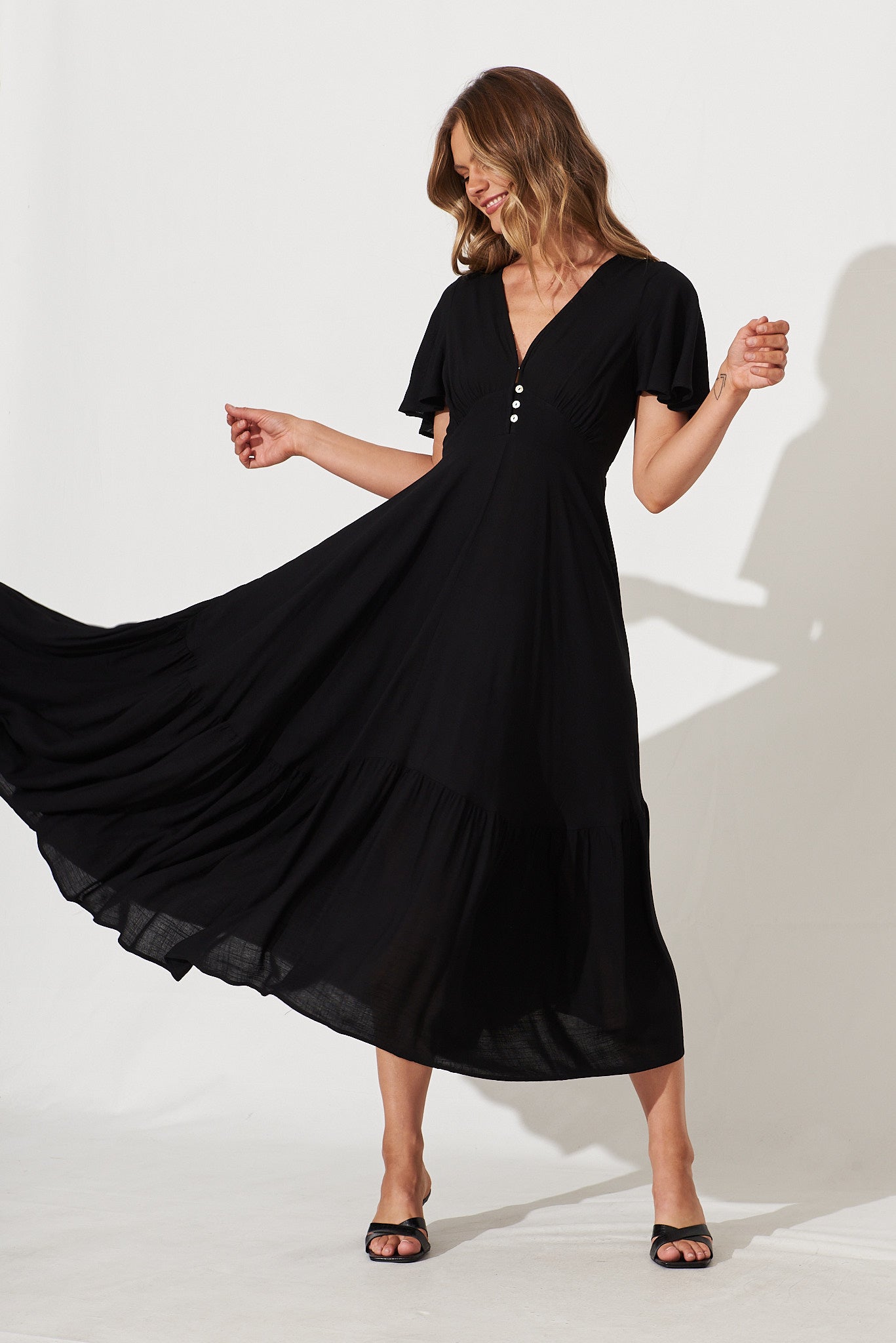Nevada Maxi Dress In Black - full length