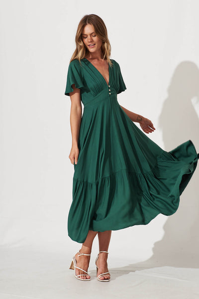 Nevada Maxi Dress In Green St Frock