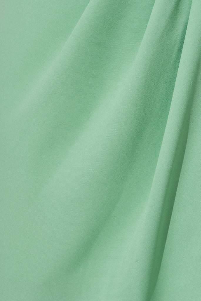Aviana Dress In Mint Green - fabric