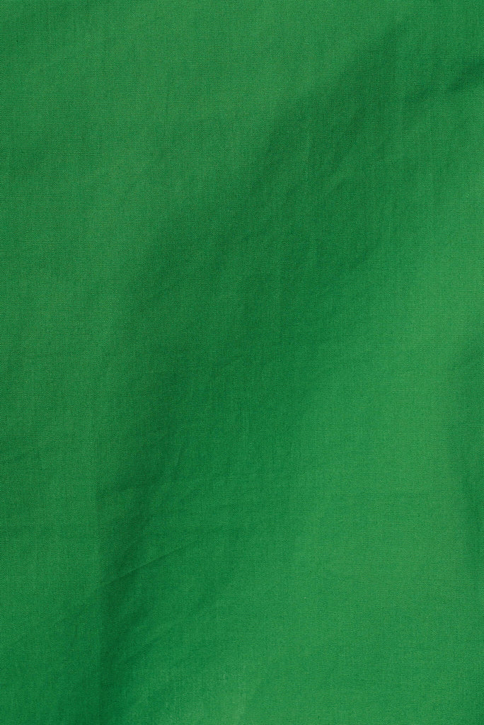 Annmarie Midi Shirt Dress In Green Cotton - fabric