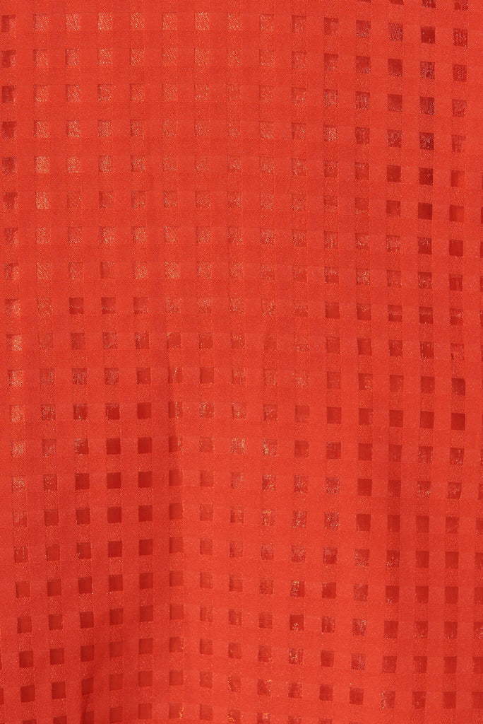 Leona Dress In Red Organza - fabric