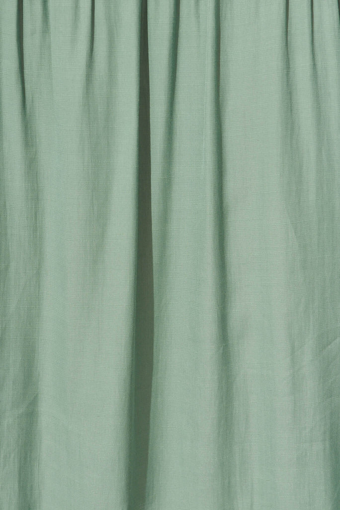 Stargazer Midi Dress In Green - fabric