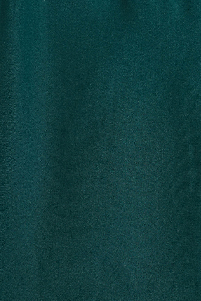 Rowland Cami Top In Emerald Green Satin - fabric