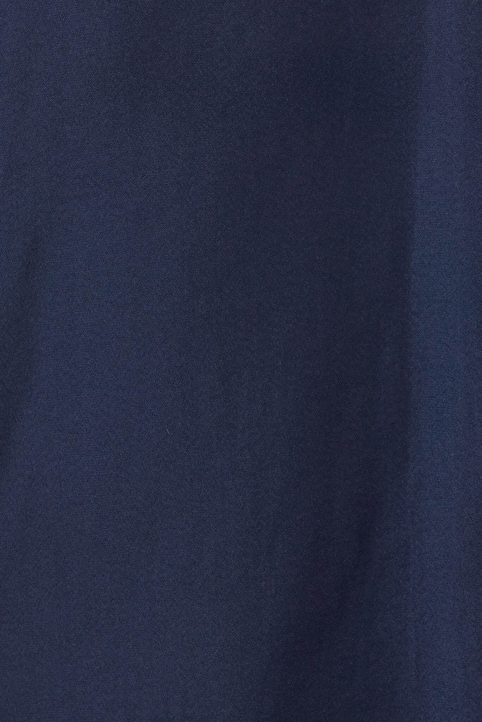 Rowland Cami Top In Navy Satin - fabric