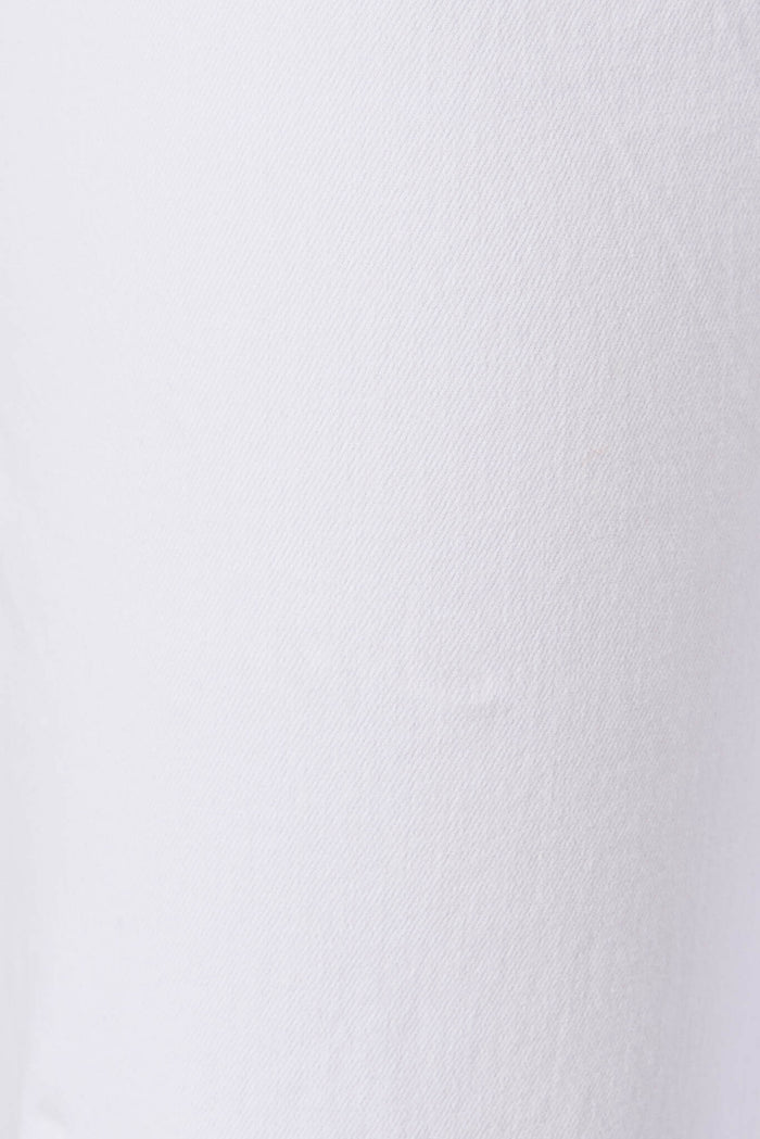 Margaret Wide Leg Jeans In Optic White Denim - fabric