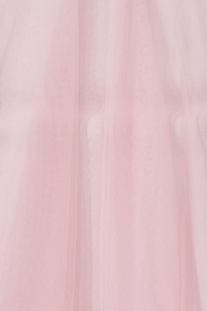 Juliet Midi Dress In Blush Tulle - fabric