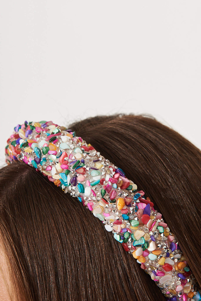 August + Delilah Sophia Headband In Multi - detail