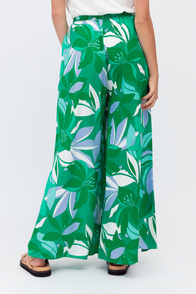 Lucia Pant In Green Floral - back