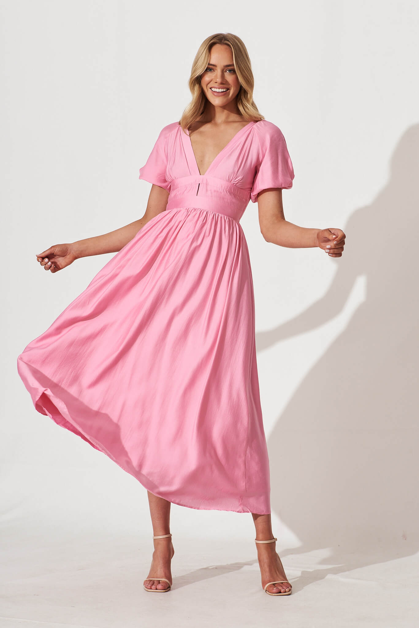 Mel Maxi Dress In Pink - full length