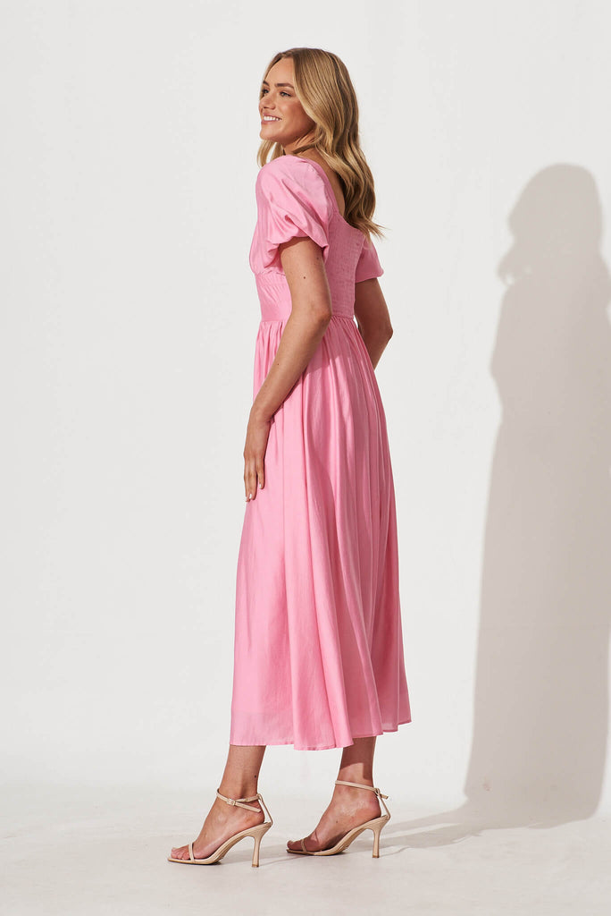 Mel Maxi Dress In Pink - side