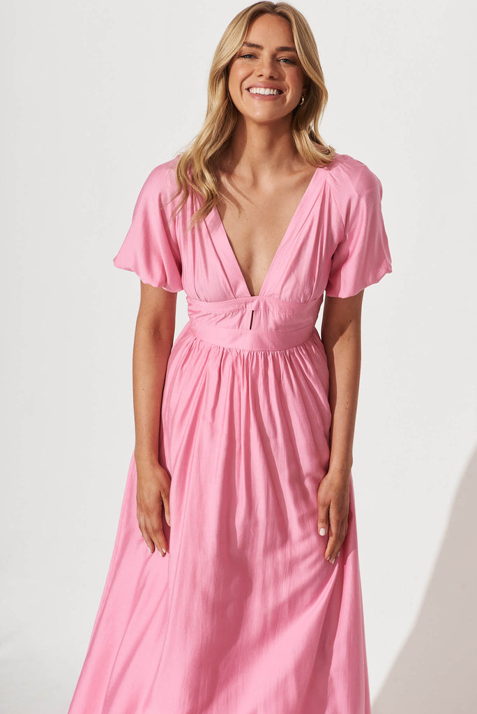 Mel Maxi Dress In Pink - front