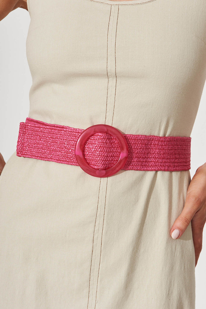 August + Delilah Harleen Belt In Hot Pink - detail