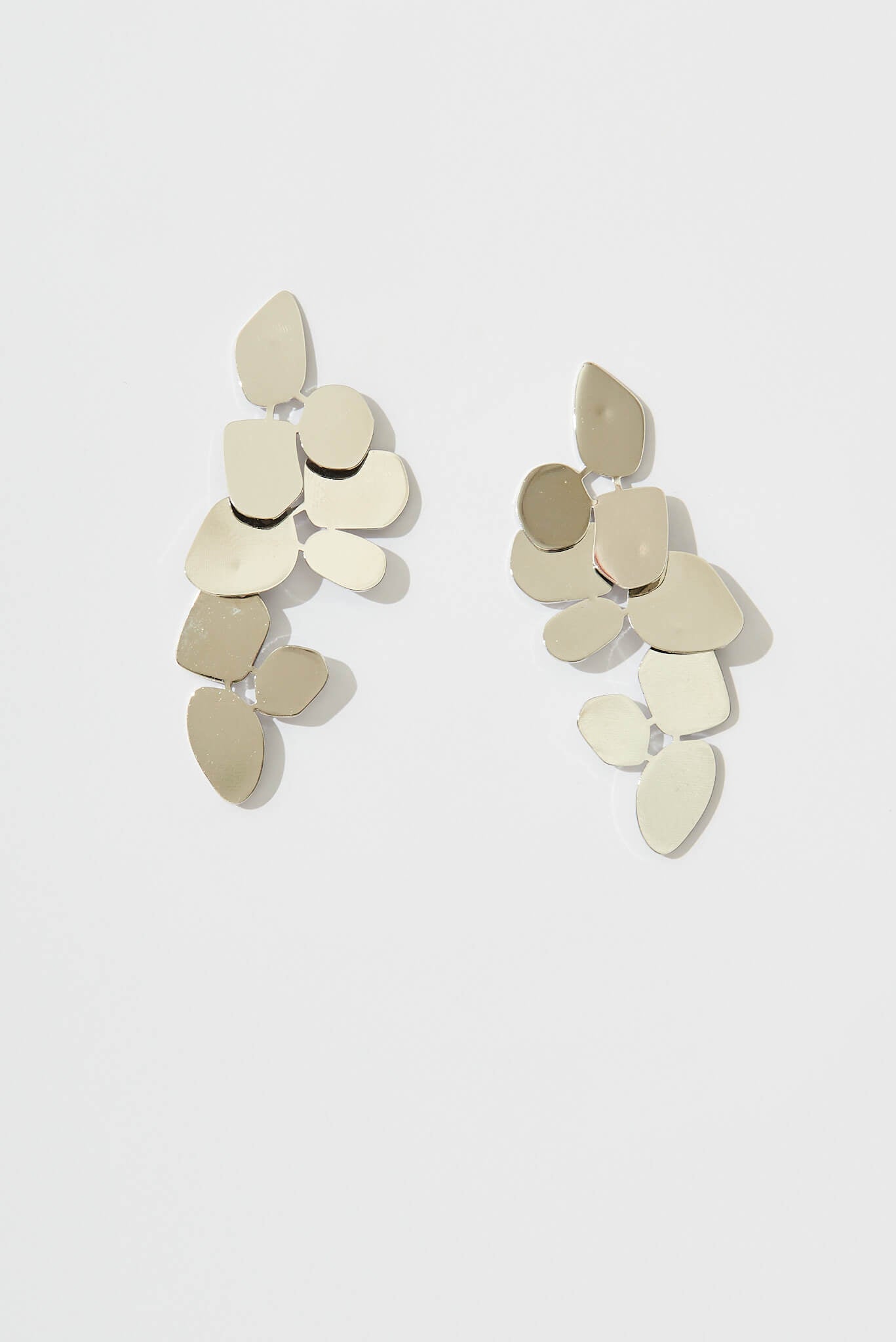 August + Delilah Borealis Drop Earrings In Silver - flatlay
