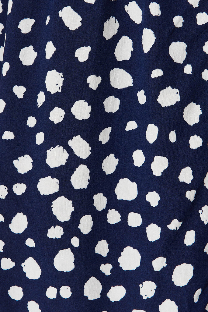 Darling Dreamer Top Navy With White Speckle - fabric