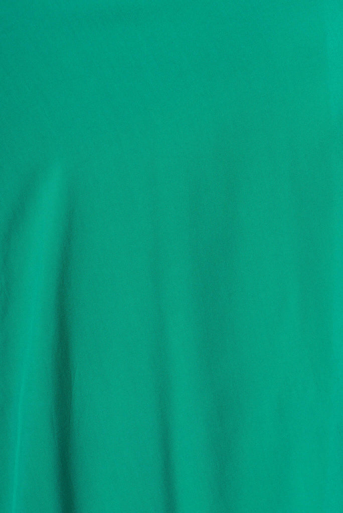Rondal Maxi Wrap Dress In Jade Green - fabric