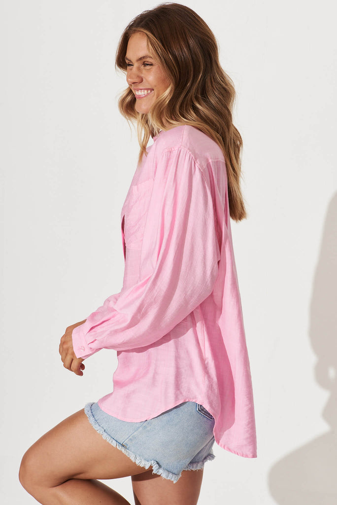 Sylvia Shirt In Pink - side