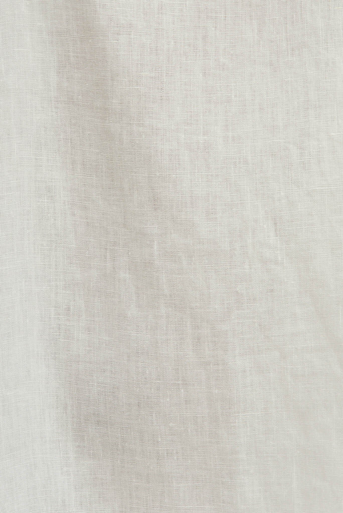Patina Pant In White Pure Linen - fabric