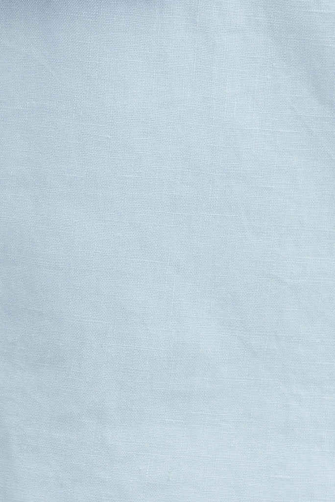 Deborah Blazer In Light Blue Pure Linen - fabric
