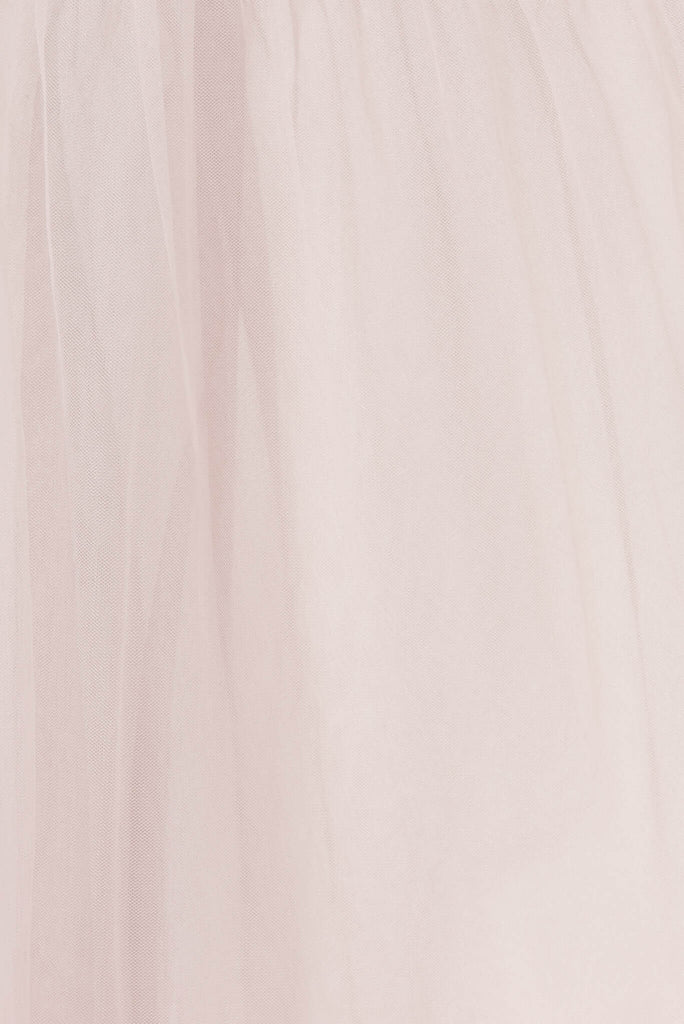 Aubrey Midi Dress In Blush Tulle - fabric