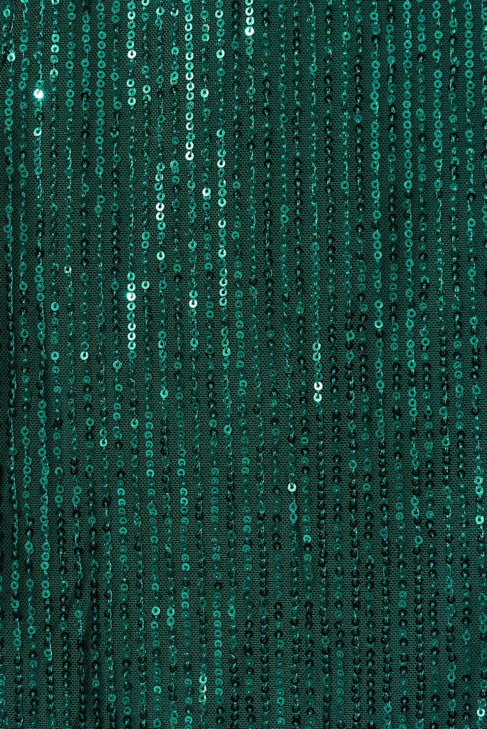 Starley Dress In Emerald Sequin - fabric