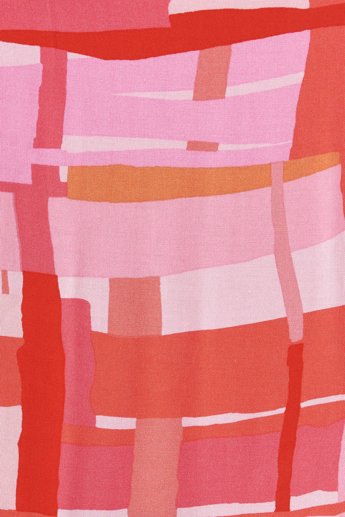 November Rain One Shoulder Maxi Dress In Pink Multi - fabric