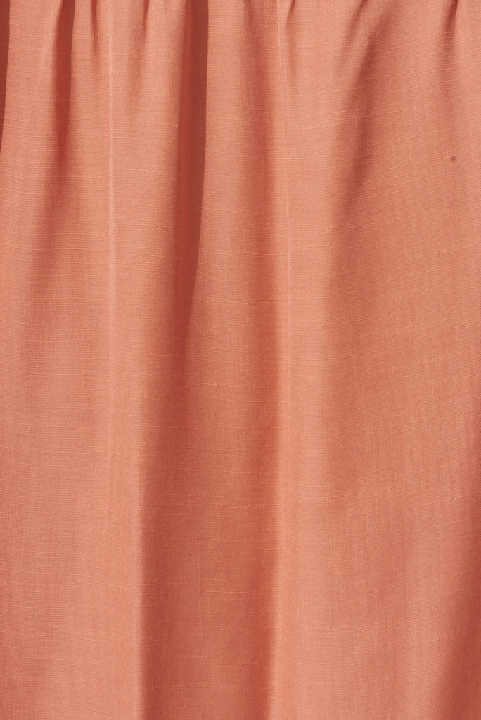 Stargazer Midi Dress In Peach - fabric
