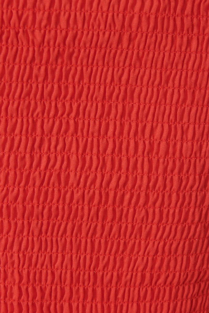 Kai Dress In Red - fabric