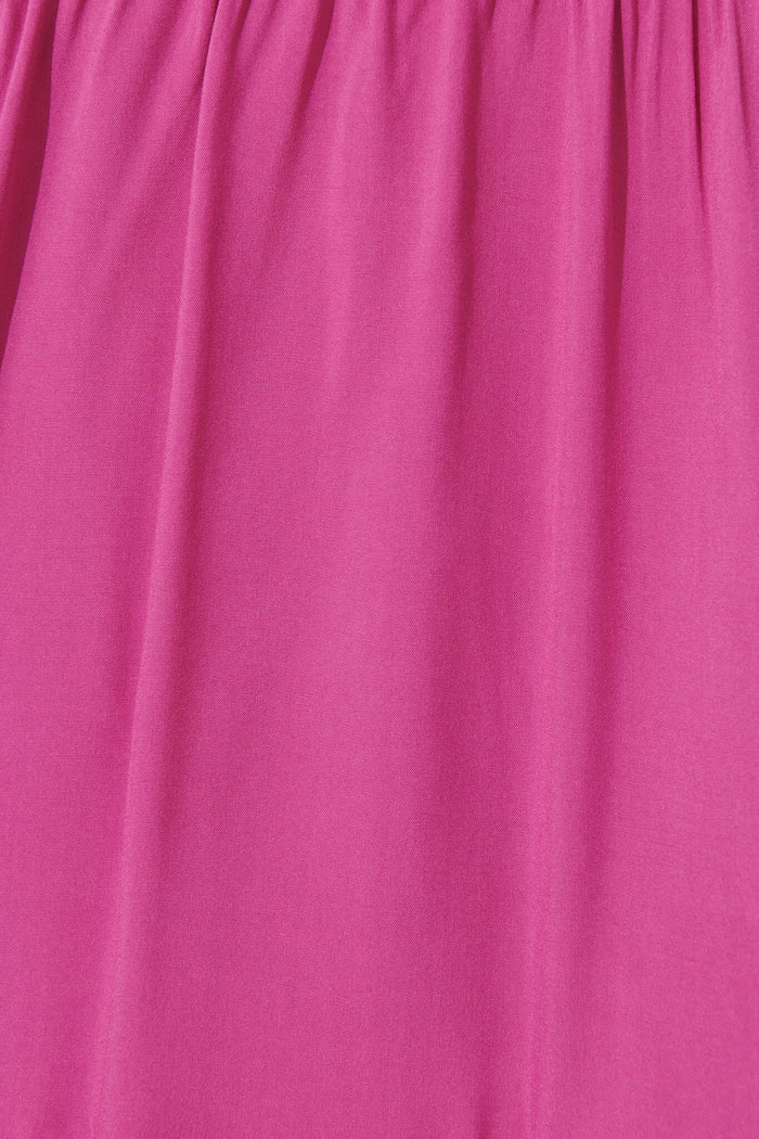 Wonderwall Midi Dress In Magenta - fabric