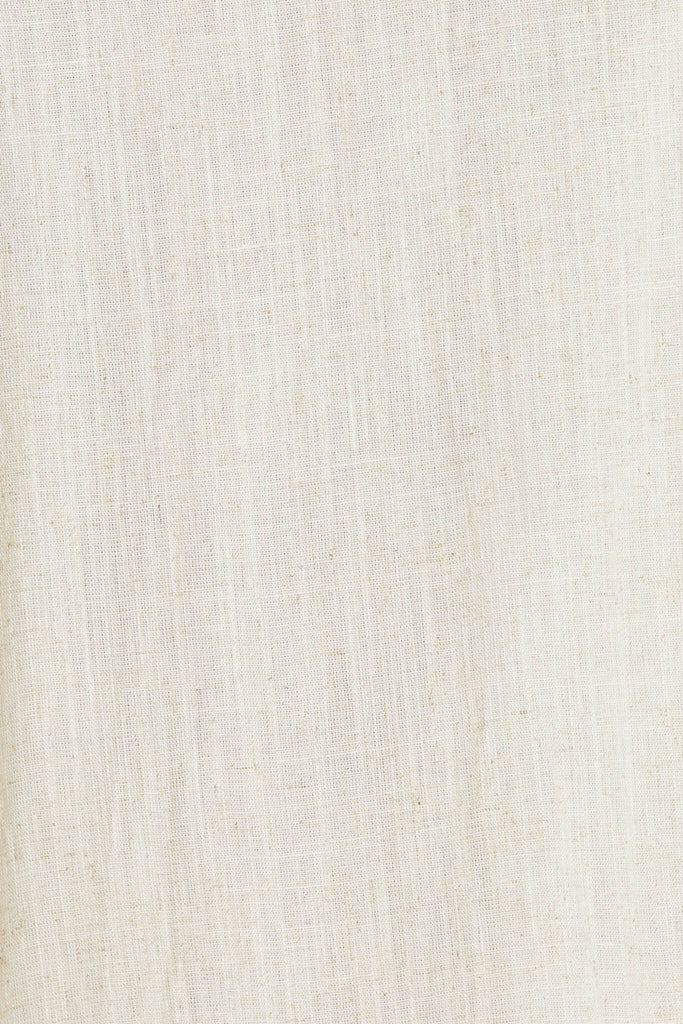 Pretoria Pant In Oatmeal Cotton Linen - fabric