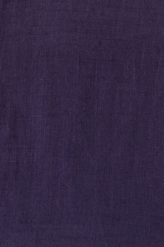Moresby Blazer In Navy Cotton Linen - fabric