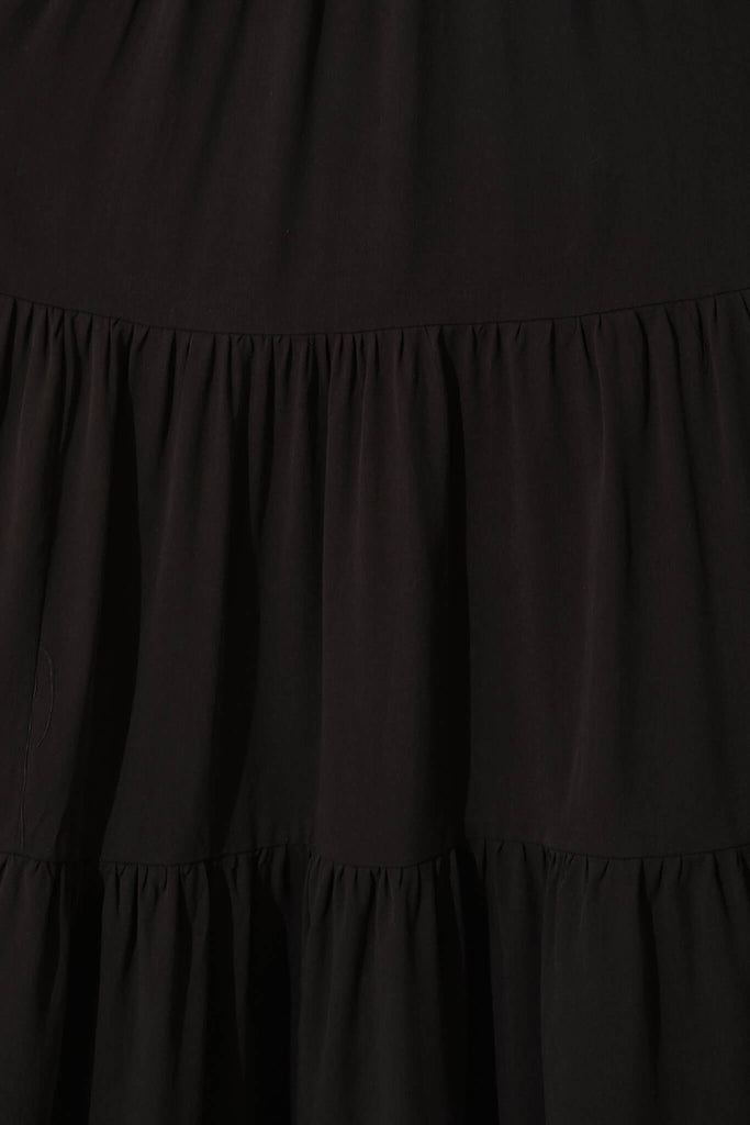 Effortless Maxi Dress In Black - fabric