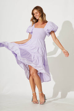 Kaitlyn Midi Dress In Lilac St Frock